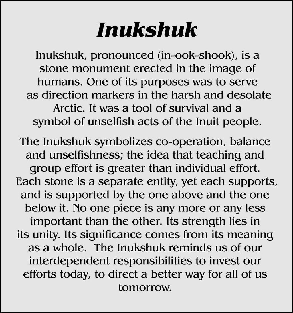 Frosted Glass Inukshuks