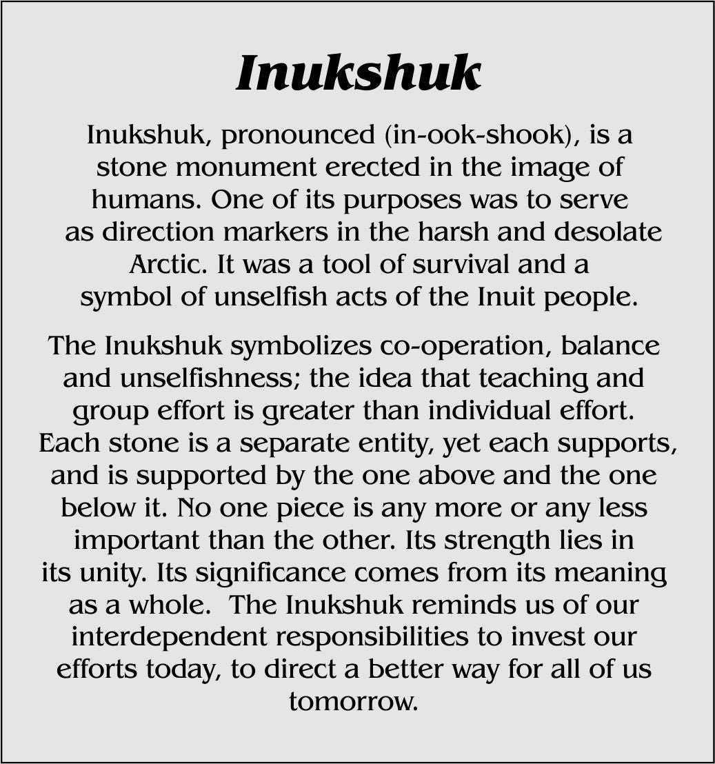 Frosted Glass Inukshuks