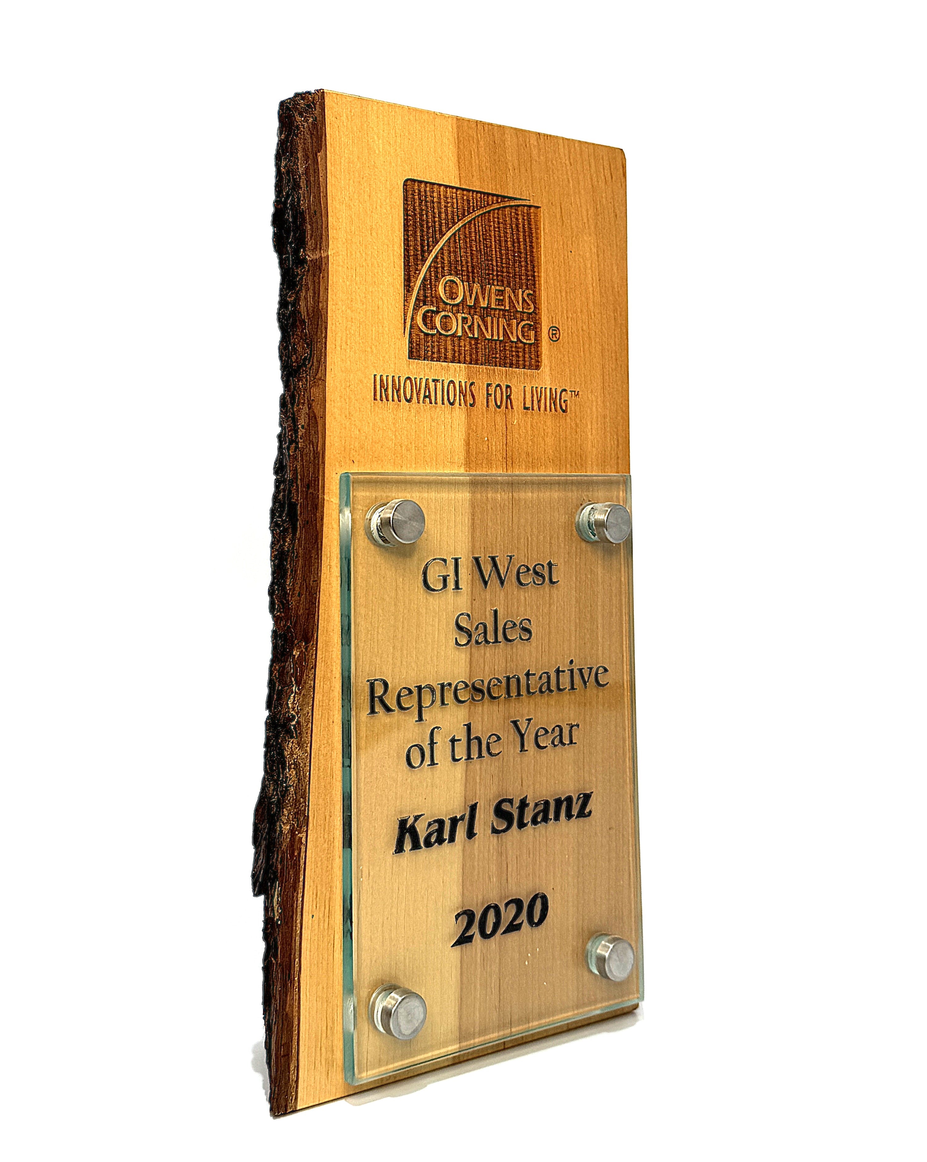 Live Edge  Wood and Glass Award