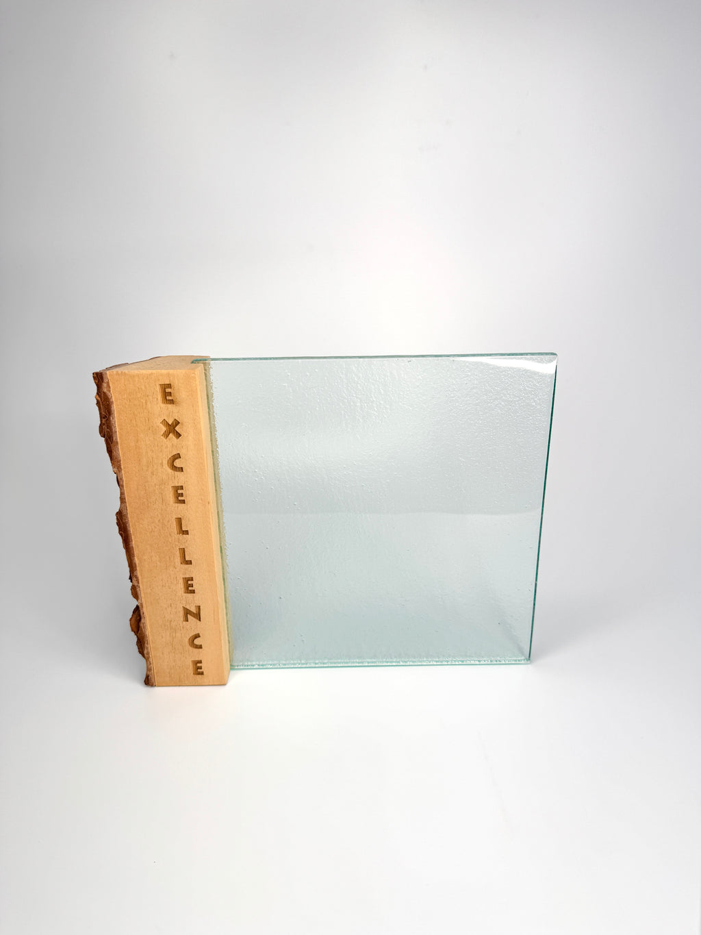 Live Edge wood Excelence glass award