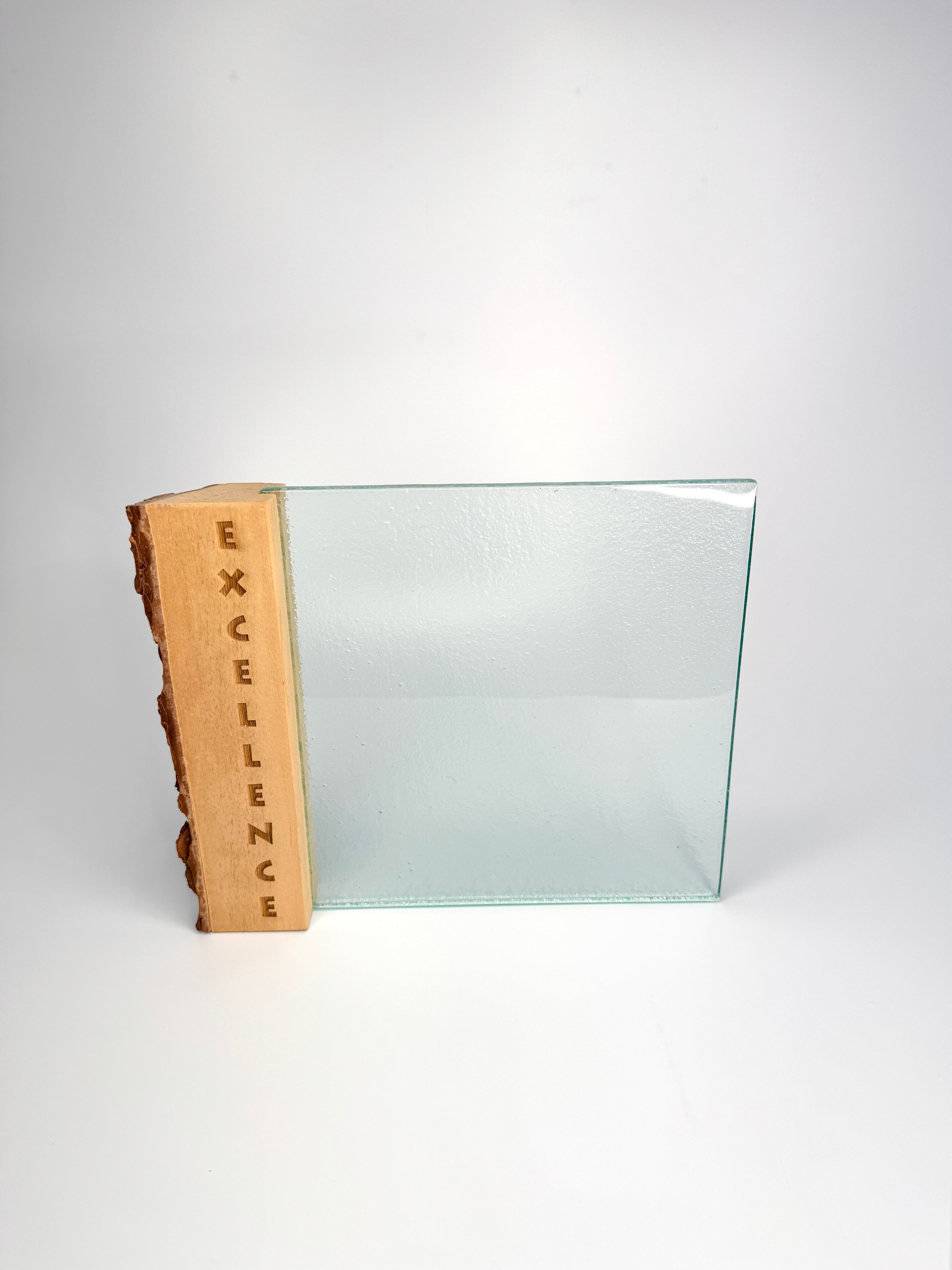Live Edge wood Excelence glass award