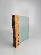 Live Edge wood Excelence glass award