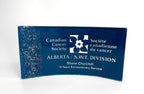 Curved Painted Glass Award with Glass Pebbles