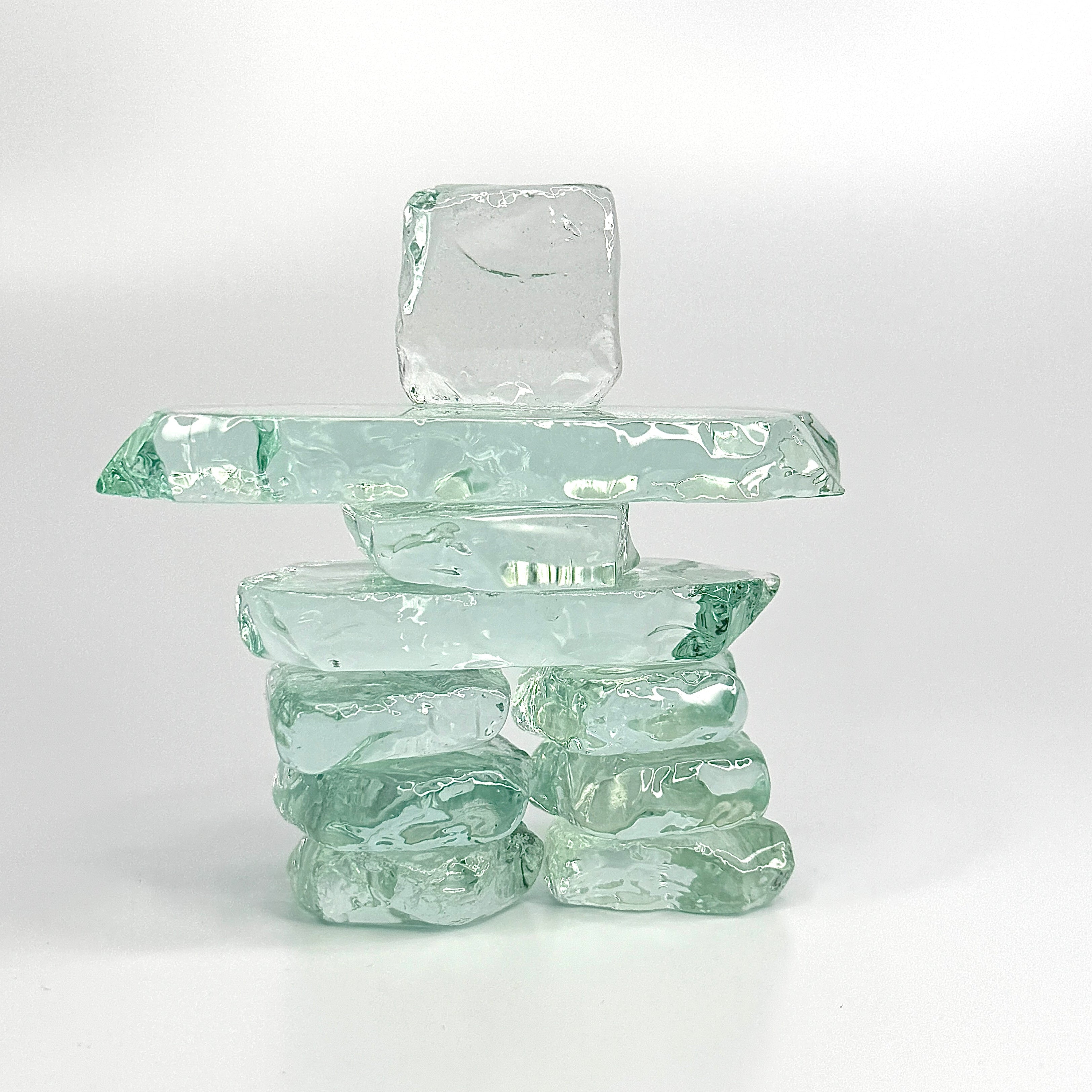 Kiln Formed Glass Inukshuk