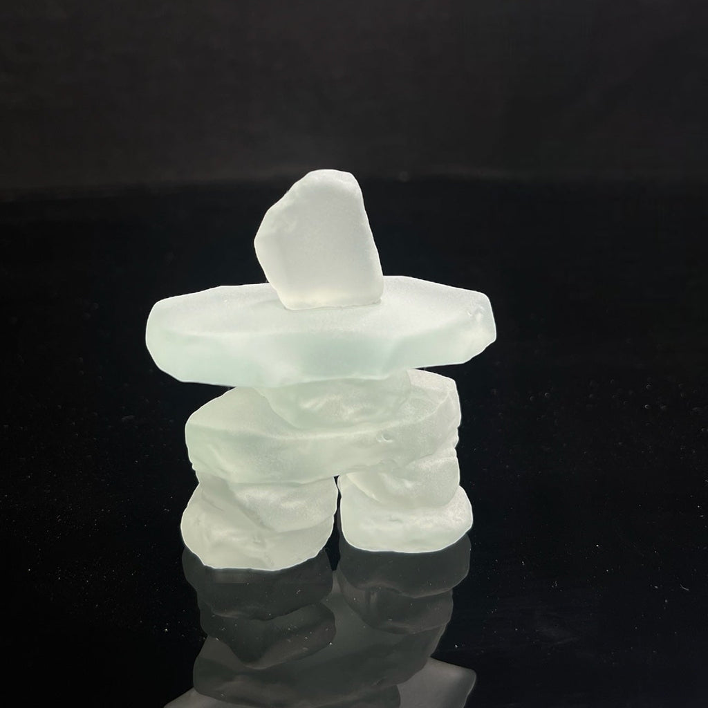 Frosted Glass Inukshuk
