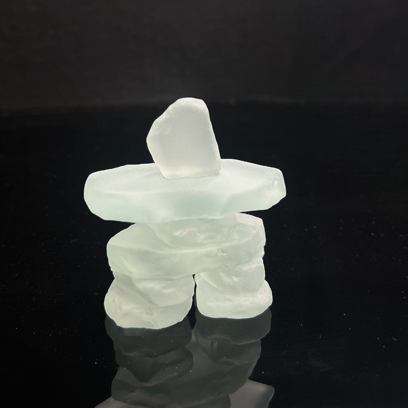 Frosted Glass Inukshuk